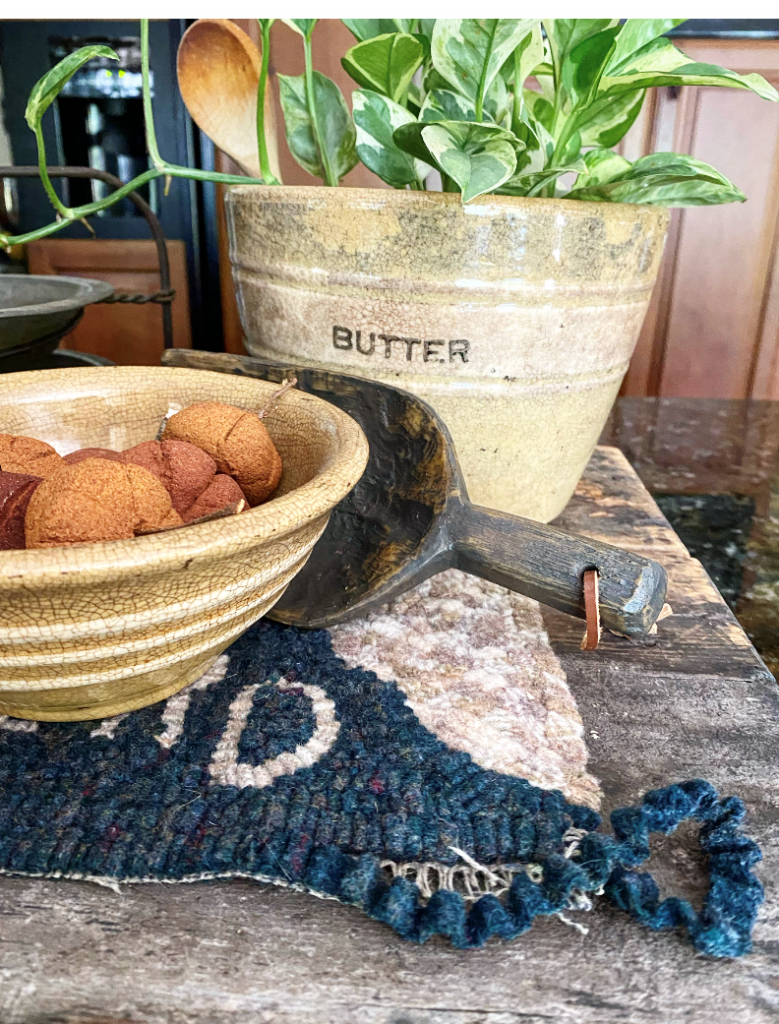 A vintage butter crock that I found at an estate sale.